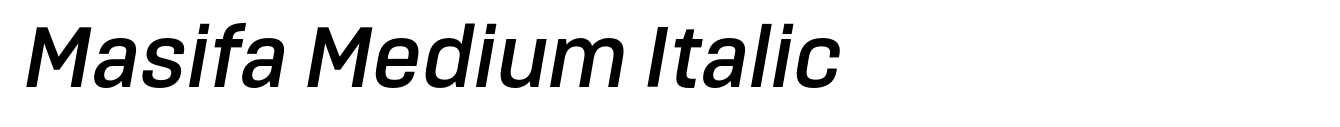 Masifa Medium Italic